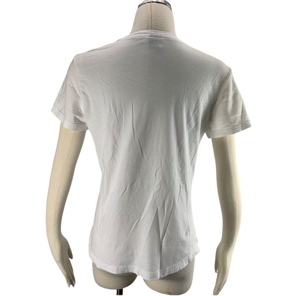 PUMA XL T Shirt White Gray Sparkle Glitter Logo Short Sleeve Athletic Sports Ath - Picture 5 of 5